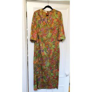 Vintage 1960's Multicolor Long Hostess Dress